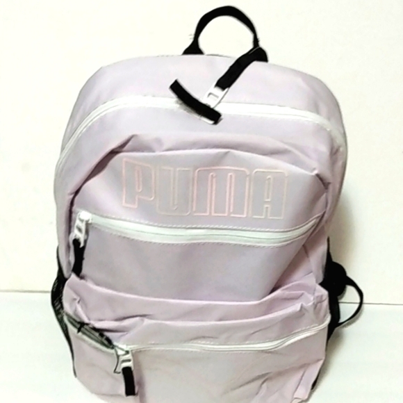 PUMA MERIDIAN 4.0 BACKPACK LAVENDER CARRY-ON TOTE BLACK BOOKBAG SIZE OS NWT - Picture 2 of 11